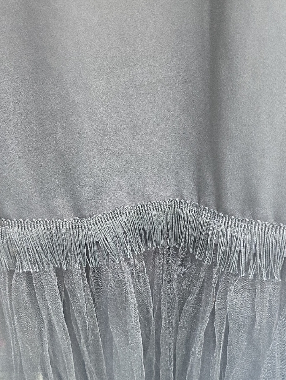 Lillie Rubin Black Beaded Fringe Evening Dress Size 8 - Picture 6 of 14